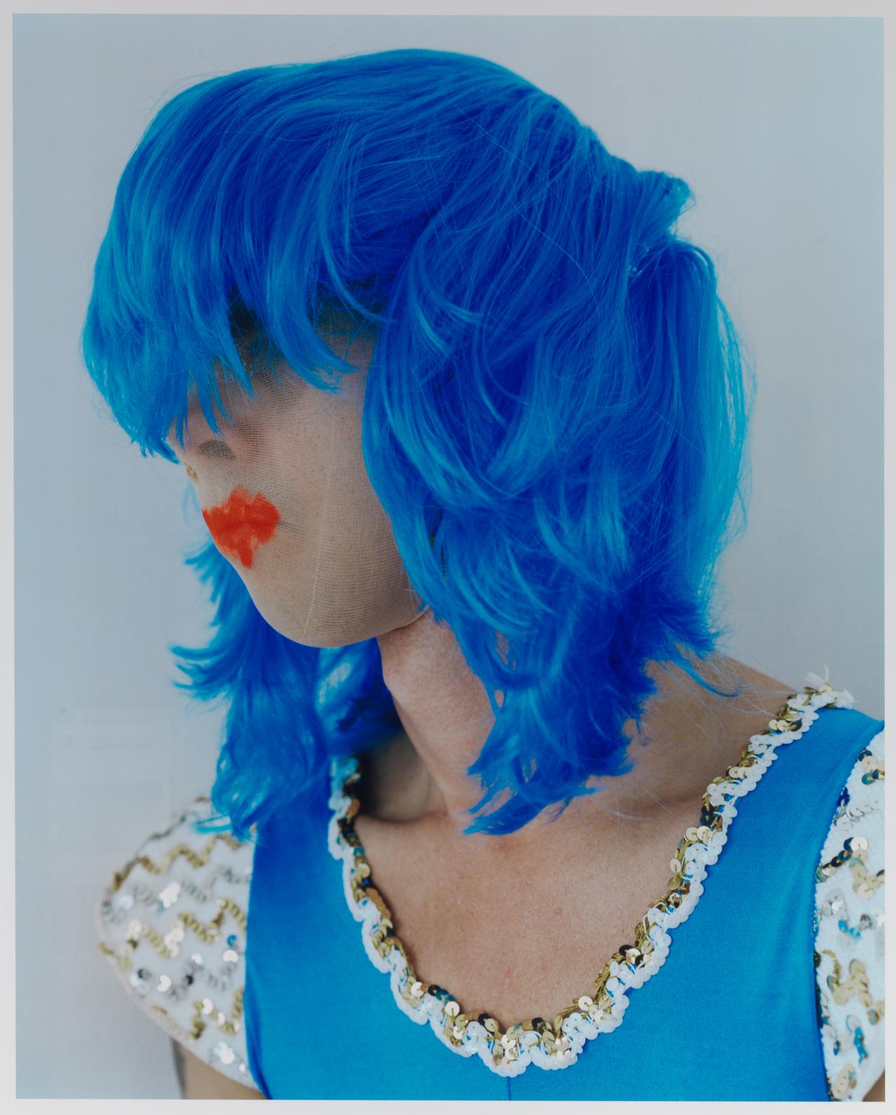 Polly BORLAND<br/>
<em>Untitled (Nick Cave in a blue wig)</em> 2010 <!-- (recto) --><br />

type C photograph<br />
1815.0 x 1500.0<br />
National Gallery of Victoria, Melbourne<br />
Purchased NGV Foundation, 2012<br />
2012.333<br />
© Polly Borland
<!--104631-->