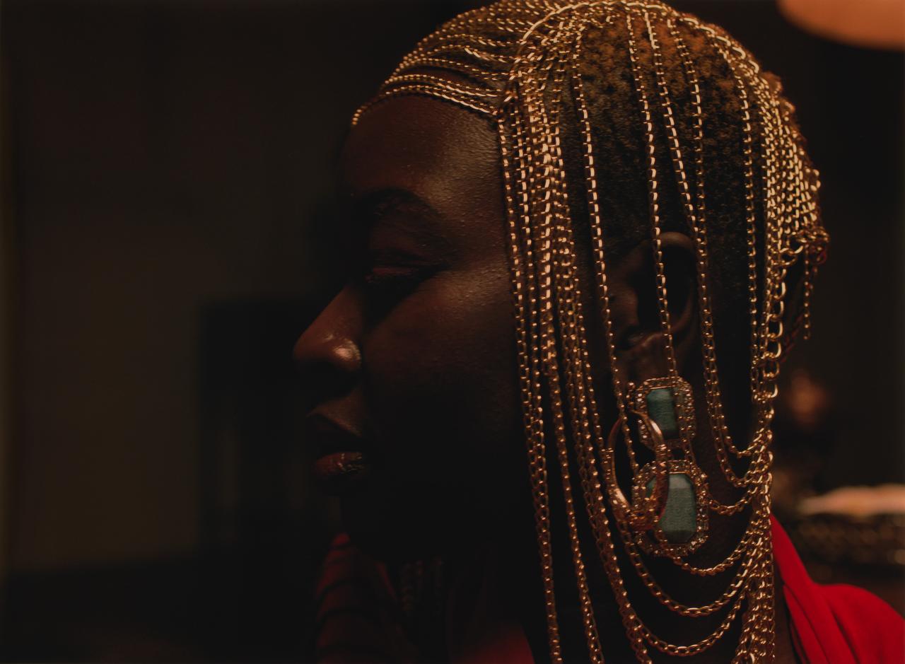 Atong ATEM<br/>
<em>Henna 6</em> (2021) <!-- (recto) --><br />
from the <i>Banksia</i> series 2021<br />
digital print<br />
116.0 x 159.0 cm<br />
National Gallery of Victoria, Melbourne<br />
Gift of the artist and MARS Gallery, Melbourne, 2023<br />
2023.310<br />
&copy; Atong Atem, courtesy Mars Gallery, Melbourne
<!--150200-->