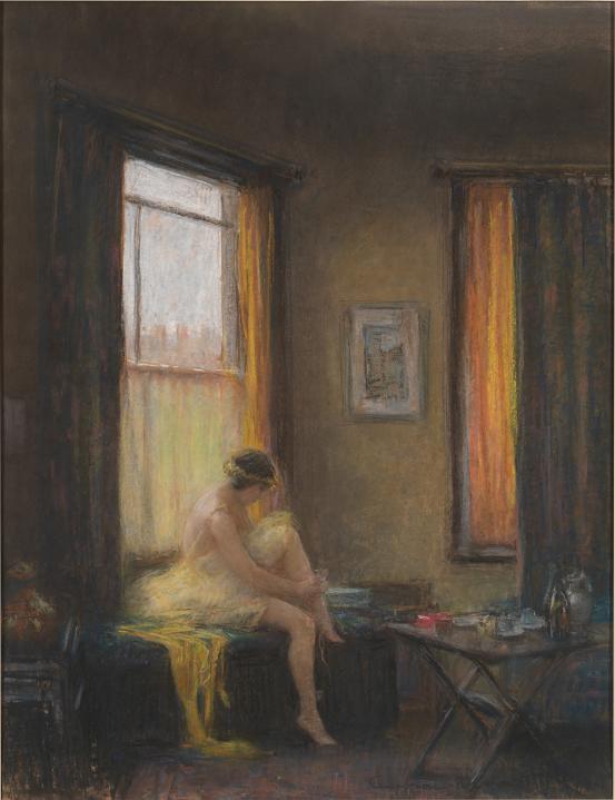 Janet CUMBRAE STEWART<br/>
<em>Studio fairy</em> (1920s) <!-- (recto) --><br />

pastel<br />
64.8 x 50.2 cm (image and sheet)<br />
National Gallery of Victoria, Melbourne<br />
Felton Bequest, 1930<br />
4387-3<br />
&copy; Courtesy of the copyright holder
<!--27081-->