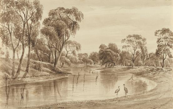 Duncan COOPER
Avon River, Banyenong from J. and W. Donald's hut, looking towards the great swamp 1850 