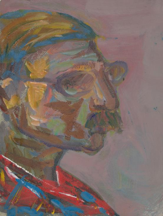 Fred WILLIAMS<br/>
<em>(Martyn Foster)</em> (1954-1955) <!-- (recto) --><br />

gouache and varnish on cardboard<br />
33.5 x 25.3 cm (image and sheet)<br />
National Gallery of Victoria, Melbourne<br />
Gift of Lyn Williams AC and Family through the Australian Government's Cultural Gifts Program, 2025<br />
2025.81<br />
&copy; Estate of Fred Williams
<!--153445-->