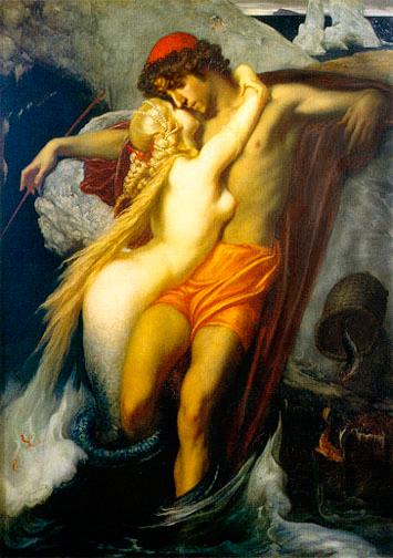 fig. 12 <br/>
Frederic Leighton<br/>
English 1830-1896<br/>
<em>The Fisherman and the Syren &ndash; from A Ballad by Goethe</em><br/>
oil on canvas<br/>
63.0 x 47.0 cm<br/>
Bristol Art Gallery, Bristol<br/>
Photograph courtesy of Bristol Art Gallery<br/>


