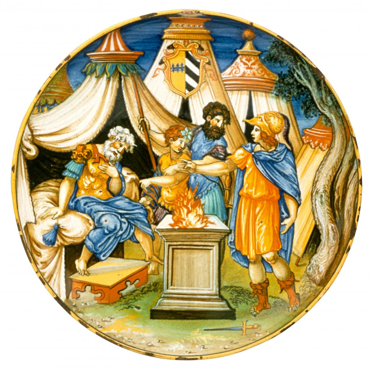 A maiolica plate signed 'F.R.' | NGV