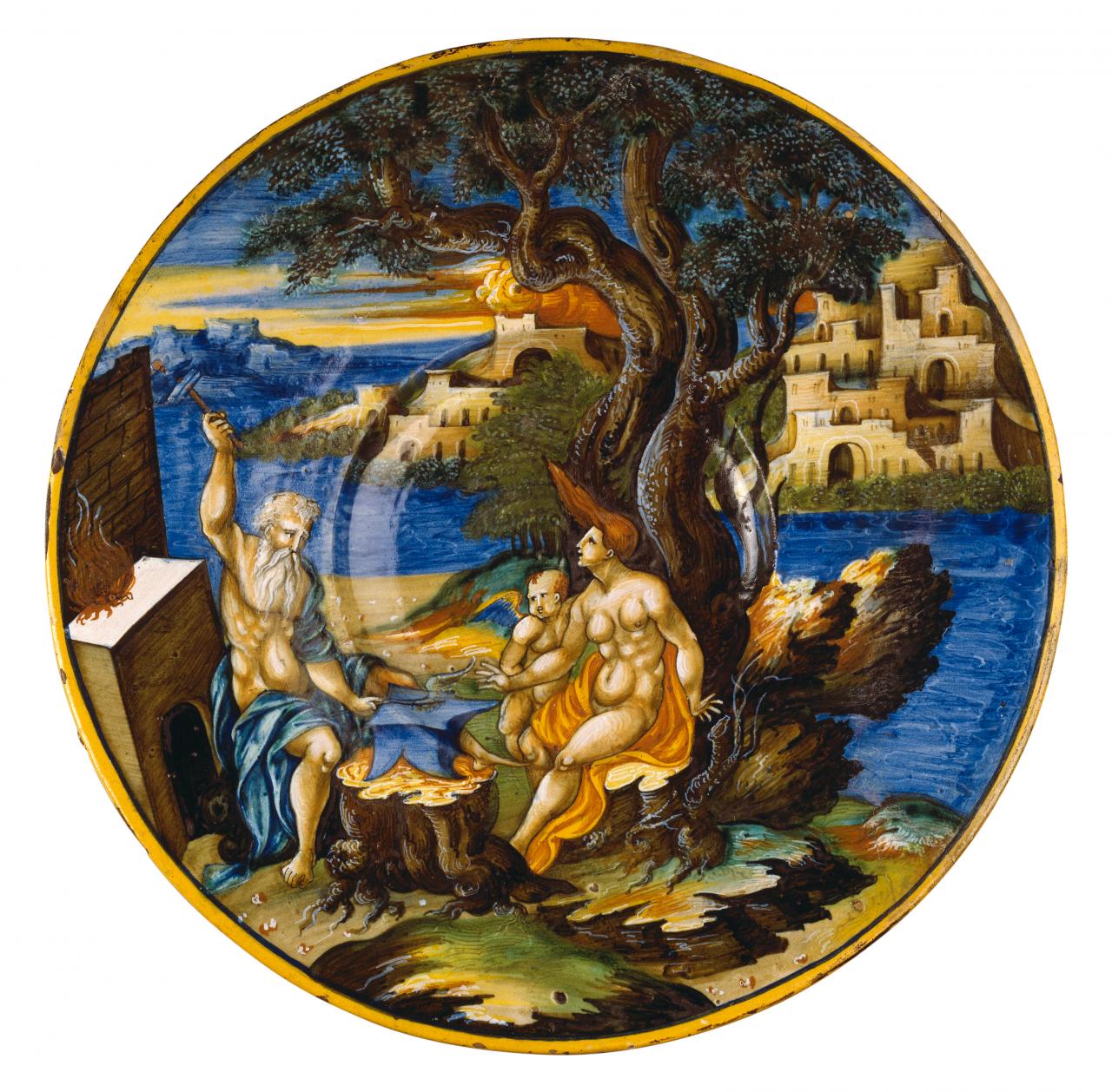 A maiolica plate signed 'F.R.' | NGV