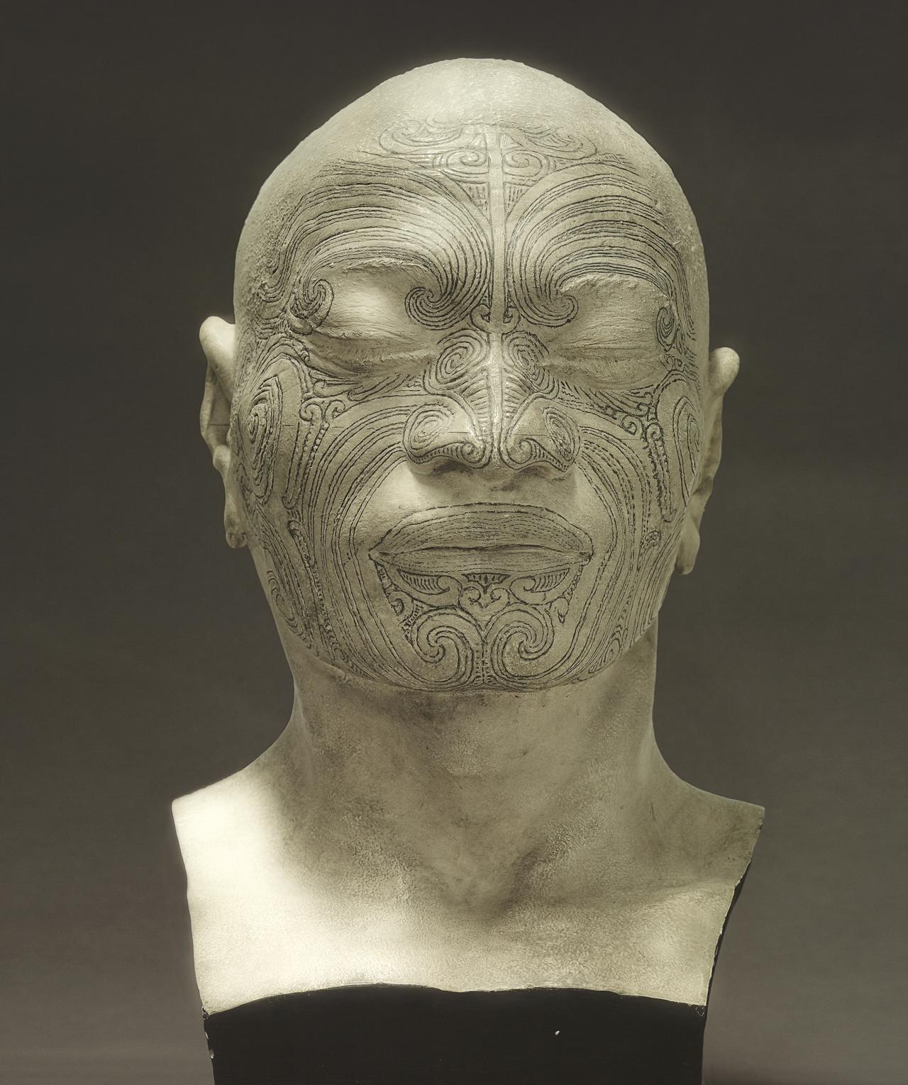 Fiona Pardington <br/>
New Zealander 1961–<br/>
<em>Portrait of a life cast of Matoua Tawai, Aotearoa New Zealand 2010</em> 2010<br/>
inkjet print<br/>
145.0 x 108.8 cm (image) <br/>
National Gallery of Victoria, Melbourne<br/>
Purchased with funds donated by the Bowness Family Fund for Contemporary Photography, 2012 (2012.261)<br/>