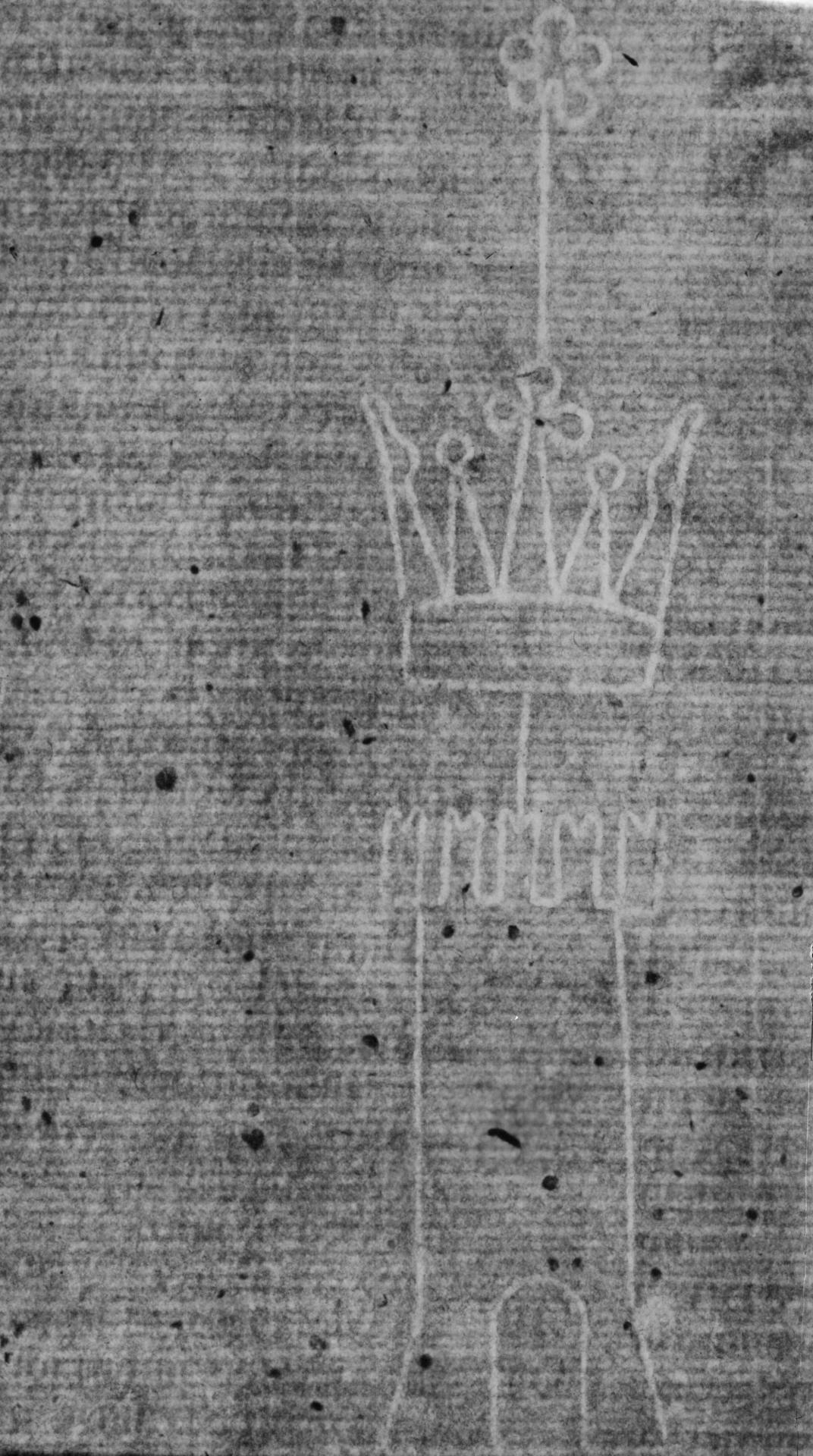 Albrecht Dürer<br/>
Crowned Tower with Flower watermark from Ravensburg found in Albrecht Dürer The Seven Trumpets, 1511, National Gallery of Victoria.<br/>
Beta Radiograph of watermark<br/>
The paper trail: a study of watermarks in the National Gallery of Victoria’s collection of Albrecht Dürer prints<br/>