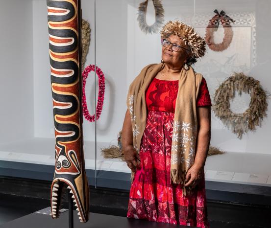 Pete Tohitau-Sietu of the Niuean community at Art of the Pacific Celebration 2025. Photo: Tobias Titz<br/>