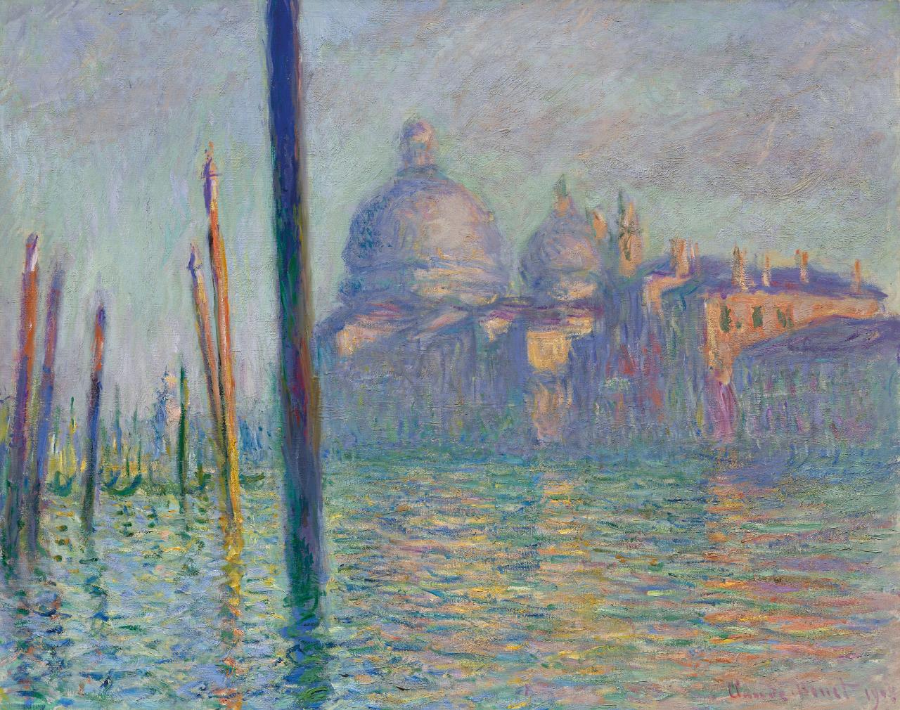 Claude Monet<br/>
French 1840–1926<br/>
<em>Grand Canal, Venice</em> 1908 <br/>
oil on canvas<br/>
73.7 x 92.4 cm<br/>
Museum of Fine Arts, Boston<br/>
Bequest of Alexander Cochrane (19.171)<br/>
Photography © Museum of Fine Arts, Boston. All Rights Reserved