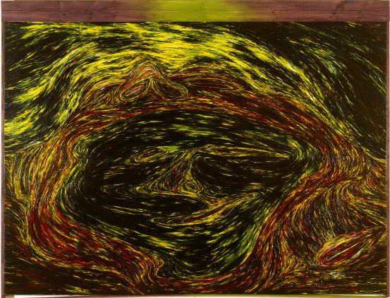 Dale FRANK<br/>
<em>The miner's rich vein and double portrait of the possible miner from the front. Triple Portrait.</em> (1983) <!-- (recto) --><br />

synthetic polymer paint on canvas<br />
194.5 x 253.0 cm<br />
National Gallery of Victoria, Melbourne<br />
Michell Endowment, 1983<br />
DC4-1983<br />
&copy; Dale Frank
<!--4621-->
