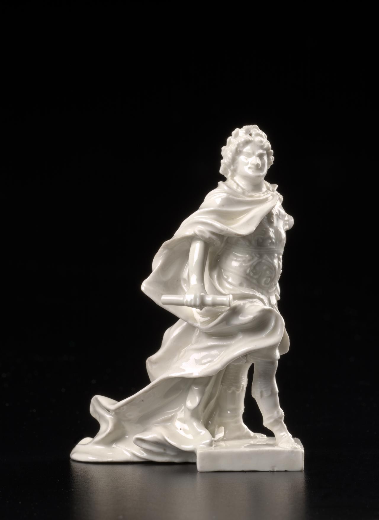 MEISSEN PORCELAIN FACTORY, Meissen (manufacturer)<br />
 Johann Joachim KRETZSCHMAR (modeller)<br/>
<em>Augustus the Strong Elector of Saxony and King of Poland</em> (1714-1725) <!-- (view 2) --><br />

porcelain (hard-paste)<br />
10.9 x 7.3 x 6.3 cm<br />
National Gallery of Victoria, Melbourne<br />
Everard Studley Miller Bequest, 1975<br />
D143-1975<br />

<!--18985-->