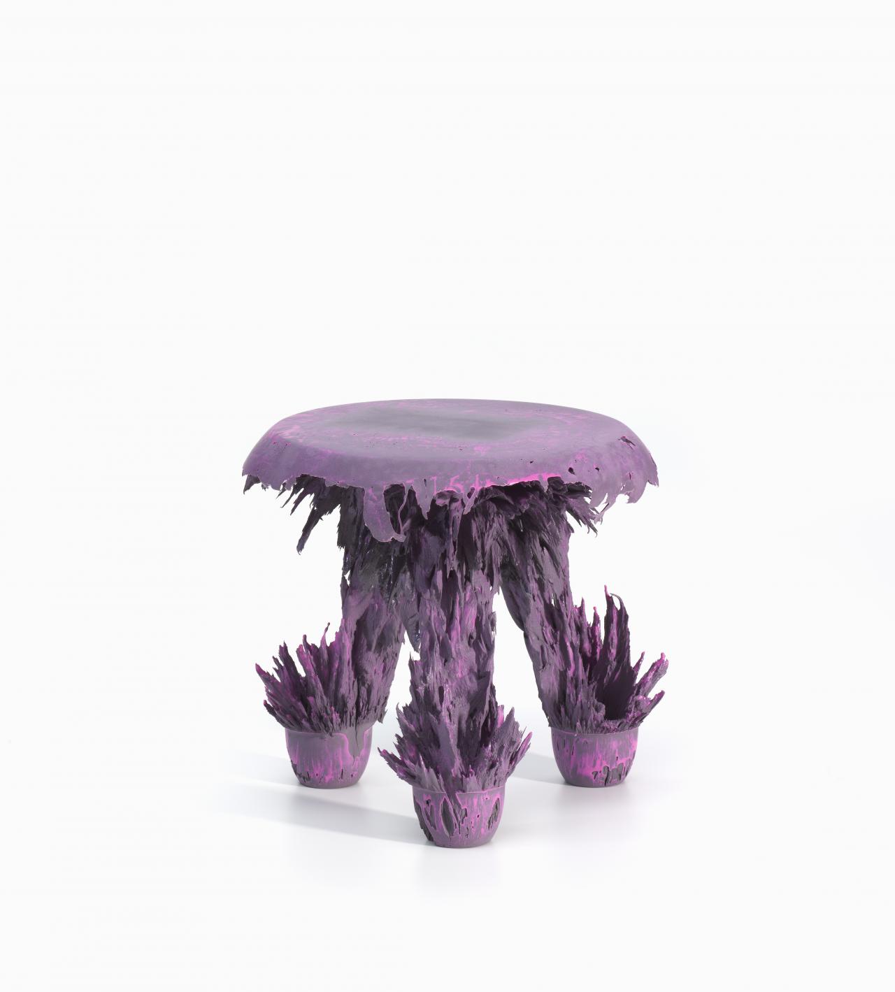 Jólan van der WIEL (designer and maker)<br/>
<em>Original gravity stool</em> 2011 {designed}; 2016 {manufactured} <!-- (view ) --><br />

iron, polyurethane, pigment<br />
29.5 x 34.4 x 32.3 cm<br />
National Gallery of Victoria, Melbourne<br />
Purchased with funds donated by Gordon Moffatt AM, 2017<br />
2016.1047<br />
© Jólan van der Wiel
<!--122285-->