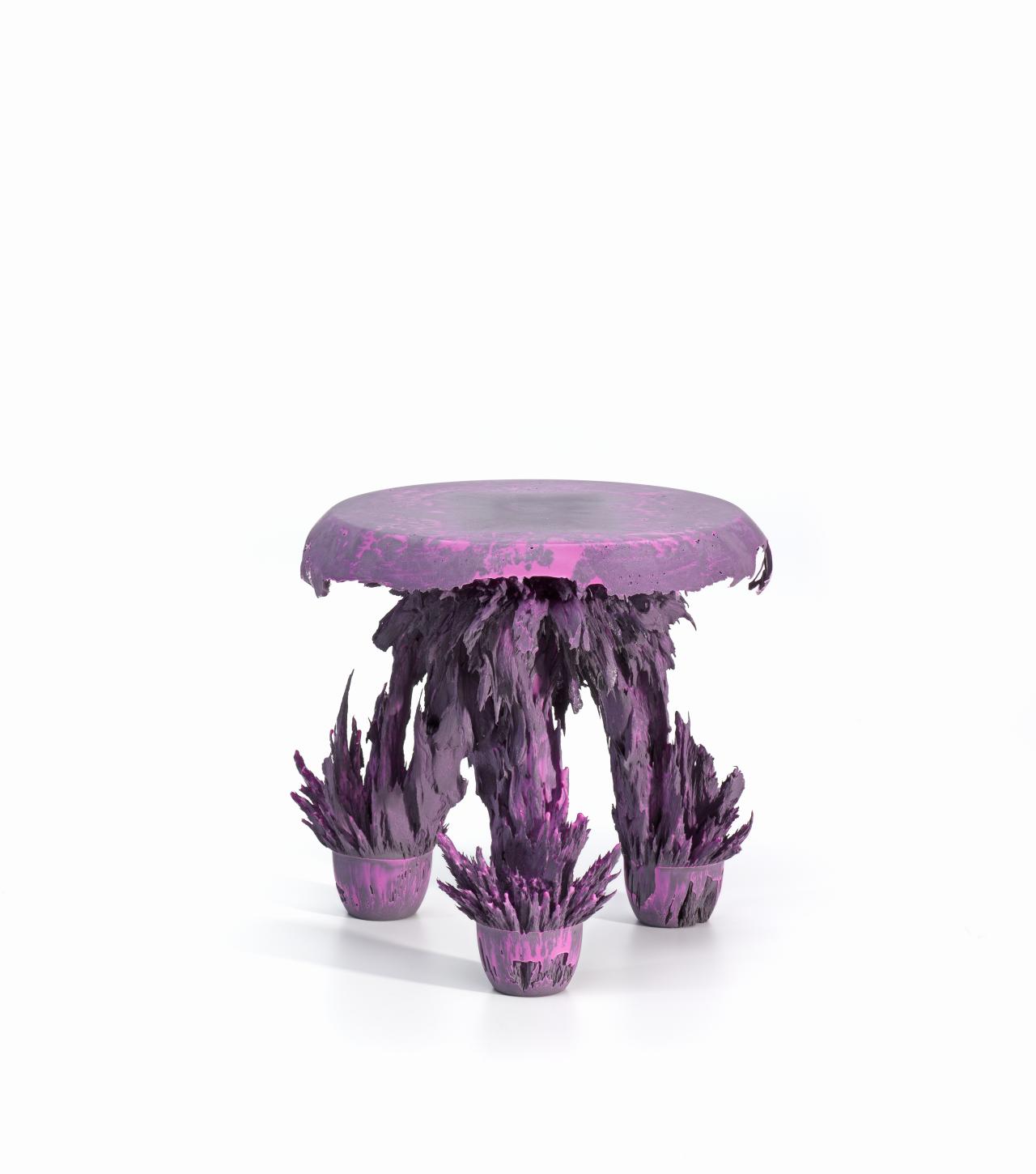 Jólan van der WIEL (designer and maker)<br/>
<em>Original gravity stool</em> 2011 {designed}; 2016 {manufactured} <!-- (view ) --><br />

iron, polyurethane, pigment<br />
29.5 x 34.4 x 32.3 cm<br />
National Gallery of Victoria, Melbourne<br />
Purchased with funds donated by Gordon Moffatt AM, 2017<br />
2016.1047<br />
© Jólan van der Wiel
<!--122285-->