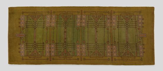 Frank Lloyd WRIGHT (designer)<br/>
<em>Carpet, from the Francis W. Little House, Peoria, Illinois</em> (c. 1902) <!-- (front) --><br />

wool<br />
372.5 x 147.1 cm<br />
National Gallery of Victoria, Melbourne<br />
Gift of Krystyna Campbell-Pretty AM and Family through the Australian Government's Cultural Gifts Program, 2025<br />
2025.517<br />
&copy; Frank Lloyd Wright Estate/ARS, New York. Licensed by Copyright Agency, Australia
<!--156299-->