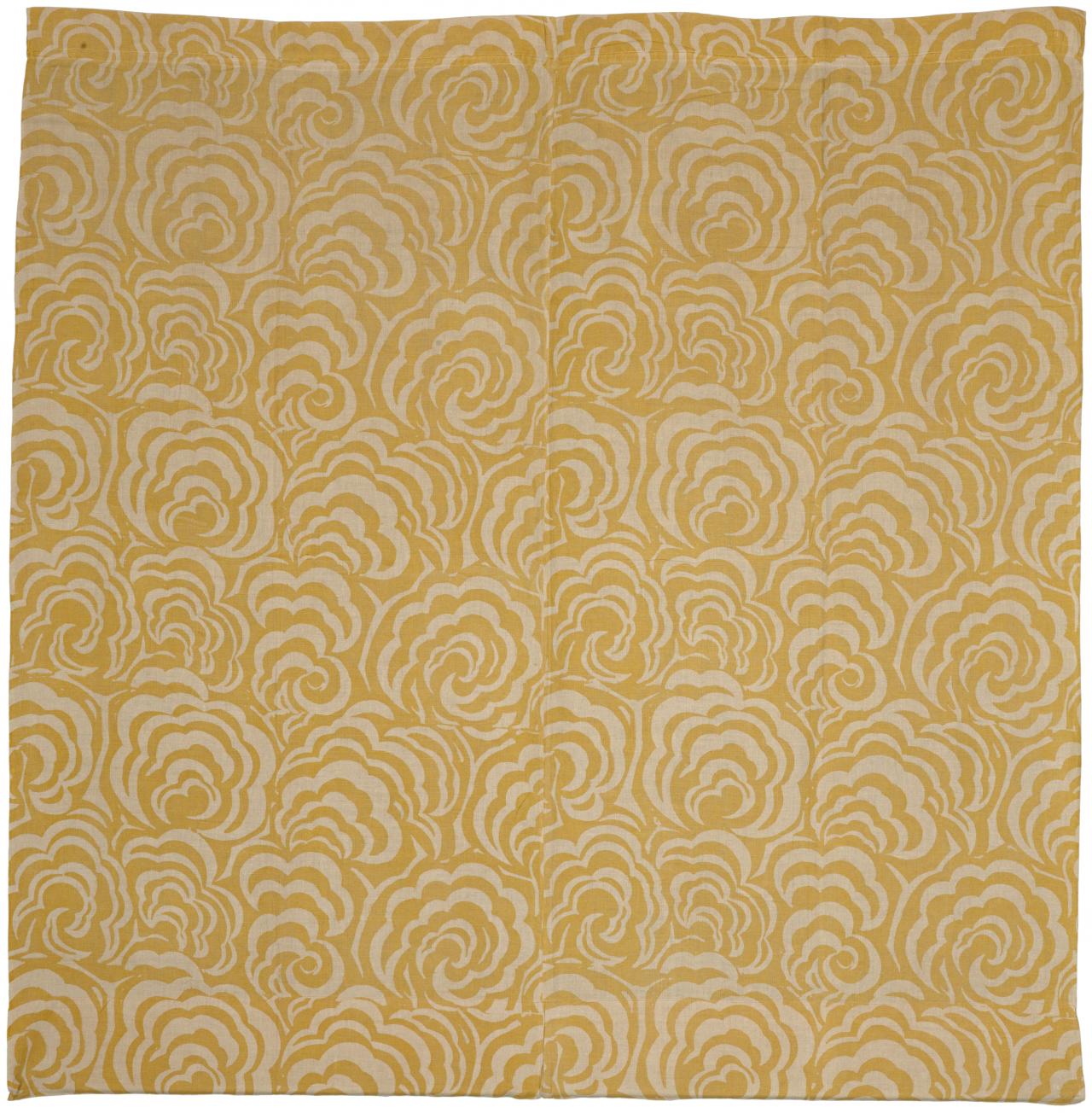 Michael O'CONNELL (designer)<br/>
<em>Curtain</em> (c. 1934) <!-- (front view) --><br />

linocut on linen<br />
176.0 x 176.0 cm irreg.<br />
National Gallery of Victoria, Melbourne<br />
Gift of Kathleen Montgomery, 1994<br />
CT390-1994<br />
© Michael O'Connell/DACS, London. Licensed by Copyright Agency, Australia
<!--55764-->