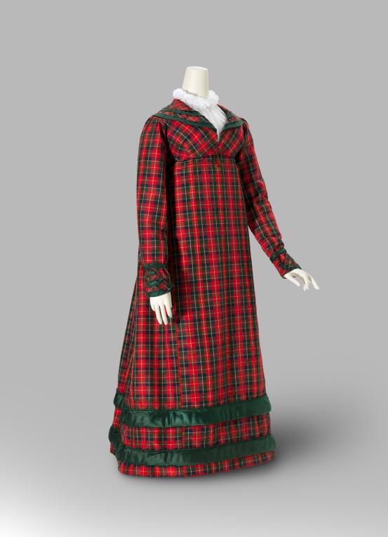 (SCOTLAND)<br/>
<em>Carriage dress</em> (c. 1817) <!-- (full view) --><br />

silk, cotton<br />
(a) 24.0 cm (centre back) 60.0 cm (sleeve length) (spencer) (b) 34.0 x 116.0 cm (bodice)<br />
National Gallery of Victoria, Melbourne<br />
Gift of Krystyna Campbell-Pretty AM and Family through the Australian Government&rsquo;s Cultural Gift Program, 2025<br />
2025.736.a-b<br />

<!--156862-->