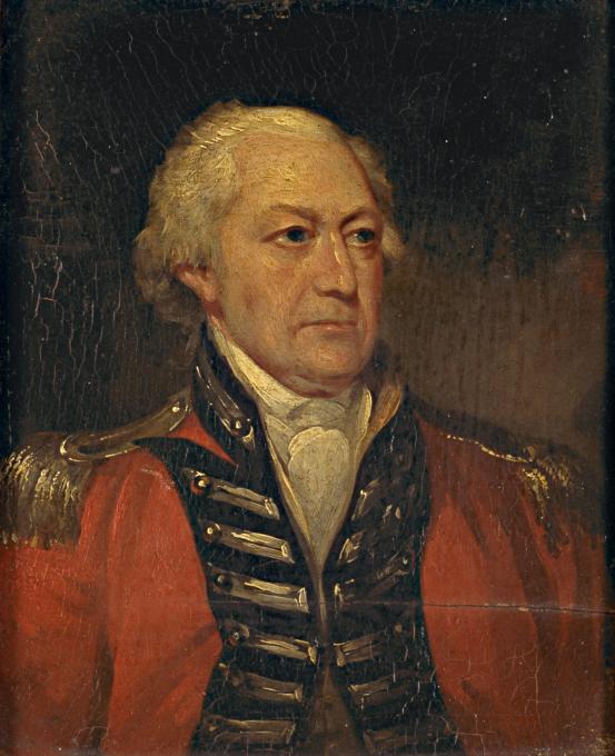 Mather BROWN<br/>
<em>George, 1st Marquess Townshend</em> (c. 1801) <!-- (recto) --><br />

oil on wood panel<br />
17.7 x 15.0 cm<br />
National Gallery of Victoria, Melbourne<br />
Gift of Mrs E. Swinburne, 1941<br />
1109-4<br />

<!--3819-->