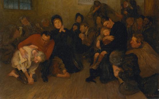 E. Borough JOHNSON<br/>
<em>A Salvation Army shelter</em> 1891 <!-- (recto) --><br />

oil on canvas<br />
61.6 x 97.0 cm<br />
National Gallery of Victoria, Melbourne<br />
Purchased, l892<br />
p.399.2-1<br />

<!--4093-->