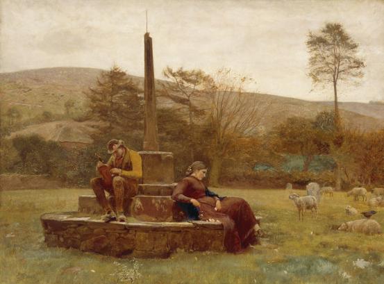George John PINWELL<br/>
<em>The quarrel: Old cross</em> (c. 1870) <!-- (recto) --><br />

oil on canvas<br />
98.5 x 130.1 cm<br />
National Gallery of Victoria, Melbourne<br />
Felton Bequest, 1909<br />
468-2<br />

<!--4257-->