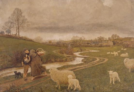 Frederick WALKER<br/>
<em>The right of way</em> (1875) <!-- (recto) --><br />

oil on canvas<br />
78.5 x 112.0 cm<br />
National Gallery of Victoria, Melbourne<br />
Purchased, 1891<br />
p.395.3-1<br />

<!--4448--><br/><a class="col-link block" href="/explore/collection/work/4448"><strong>Collection page <i class="fa fa-angle-right"></i></strong></a>