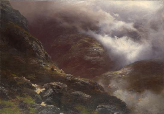 Peter GRAHAM<br/>
<em>After the Massacre of Glencoe</em> 1889 <!-- (recto) --><br />

oil on canvas<br />
123.2 x 175.8 cm<br />
National Gallery of Victoria, Melbourne<br />
Gift of James Graham Esq., 1889<br />
p.315.1-1<br />

<!--3990--><br/><a class="col-link block" href="/explore/collection/work/3990"><strong>Collection page <i class="fa fa-angle-right"></i></strong></a>