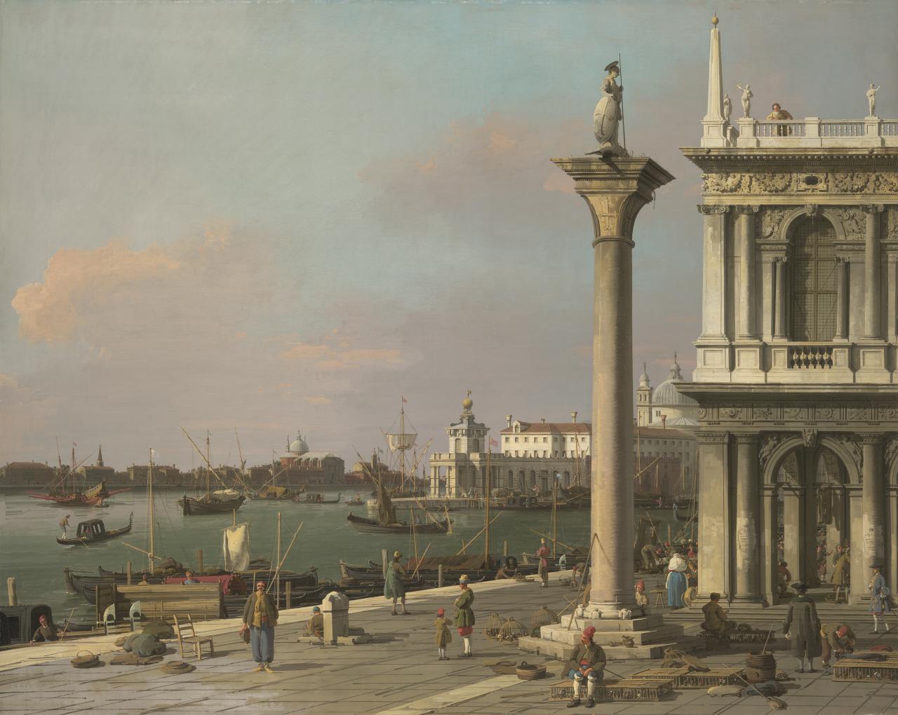 CANALETTO<br/>
<em>Bacino di S. Marco: From the Piazzetta</em> (c. 1750) <!-- (recto) --><br />

oil on canvas<br />
131.4 x 163.2 cm<br />
National Gallery of Victoria, Melbourne<br />
Felton Bequest, 1986<br />
E1-1986<br />

<!--3832-->