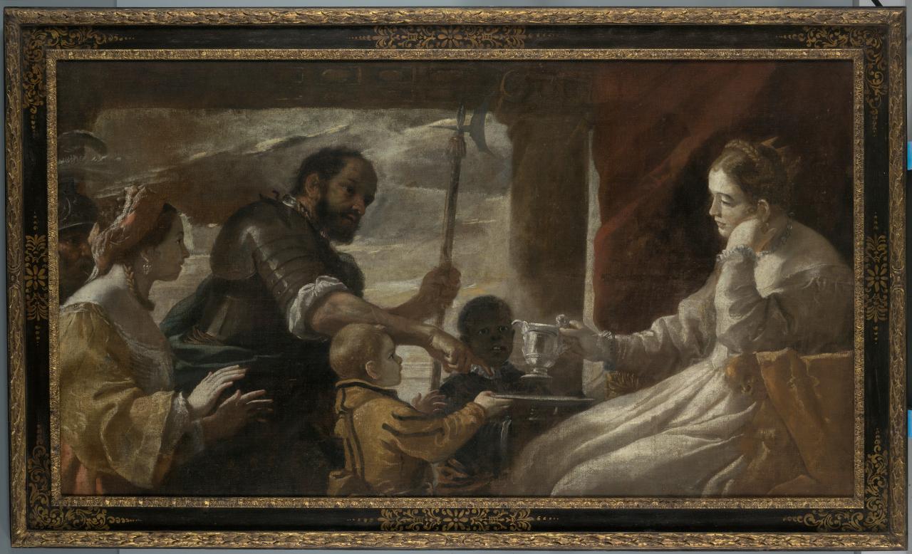 Mattia PRETI<br/>
<em>Sophonisba receiving the poison</em> (c. 1675) <!-- (frame recto) --><br />

oil on canvas<br />
143.8 x 259.0 cm<br />
National Gallery of Victoria, Melbourne<br />
Felton Bequest, 1968<br />
1818-5<br />

<!--4276-->