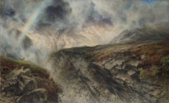 Keeley HALSWELLE<br/>
<em>The heart of the Coolins, Isle of Skye</em> 1886 <!-- (recto) --><br />

oil on canvas<br />
112.8 x 184.0 cm<br />
National Gallery of Victoria, Melbourne<br />
Purchased, 1888<br />
p.312.3-1<br />

<!--4009-->