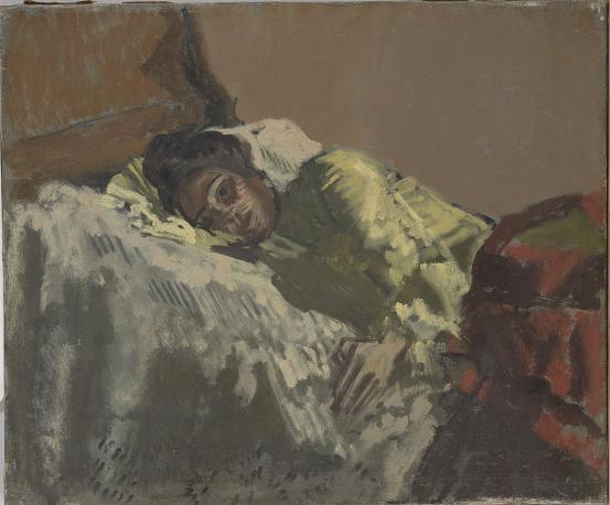 Walter SICKERT<br/>
<em>Resting - La Giuseppina</em> (1903) <!-- (recto) --><br />

oil on canvas<br />
38.2 x 45.7 cm<br />
National Gallery of Victoria, Melbourne<br />
Felton Bequest, 1948<br />
1822-4<br />

<!--4359-->