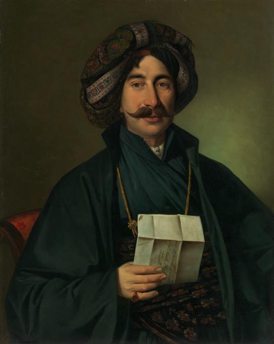 Jožef TOMINC<br/>
<em>Man in Ottoman dress</em> (1830-1840) <!-- (recto) --><br />

oil on canvas<br />
76.3 x 61.2 cm (image) 76.8 x 61.5 cm (canvas)<br />
National Gallery of Victoria, Melbourne<br />
Purchased with funds donated by Luisa, Simona and Luca Valmorbida in memory of Carlo Valmorbida, 2010<br />
2010.363<br />

<!--96582--><br/><a class="col-link block" href="/explore/collection/work/96582"><strong>Collection page <i class="fa fa-angle-right"></i></strong></a>