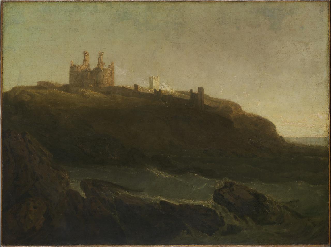J. M. W. TURNER<br/>
<em>Dunstanburgh Castle, north-east coast of Northumberland, sunrise after a squally night</em> (1798) <!-- (recto) --><br />

oil on canvas<br />
92.2 x 123.2 cm<br />
National Gallery of Victoria, Melbourne<br />
Gift of the Duke of Westminster, 1888<br />
p.313.3-1<br />

<!--4423-->