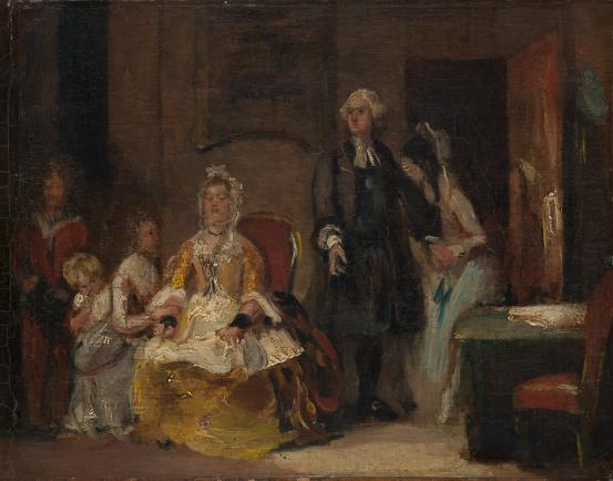 William Powel FRITH<br/>
<em>Study for The Vicar of Wakefield</em> (1840s) <!-- (recto) --><br />

oil on canvas<br />
21.0 x 26.0 cm<br />
National Gallery of Victoria, Melbourne<br />
Purchased, 1957<br />
3745-4<br />

<!--3966-->