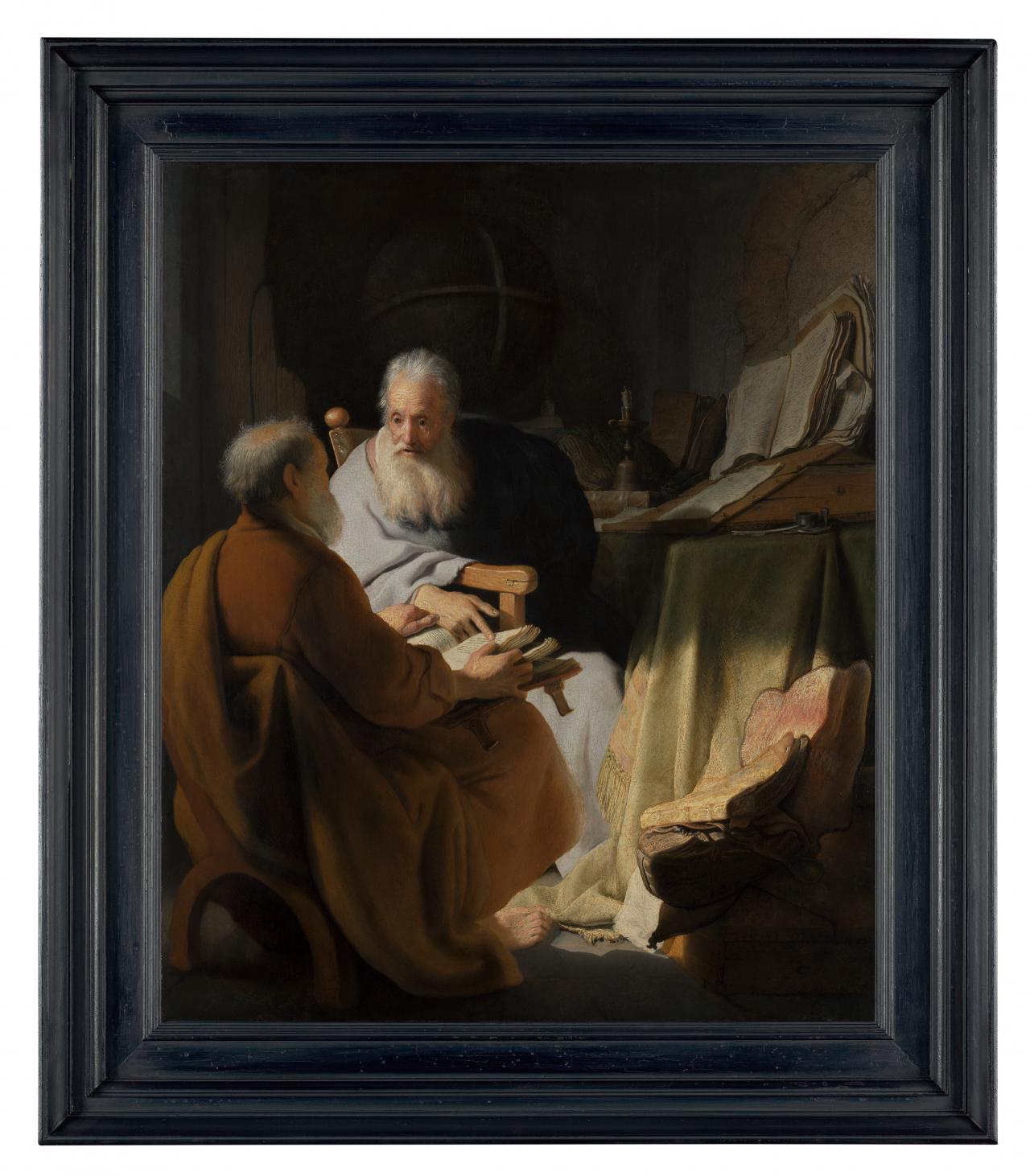 REMBRANDT Harmensz. van Rijn<br/>
<em>Two old men disputing</em> (1628) <!-- (recto) --><br />

oil on wood panel<br />
72.4 x 59.7 cm<br />
National Gallery of Victoria, Melbourne<br />
Felton Bequest, 1936<br />
349-4<br />

<!--4291-->