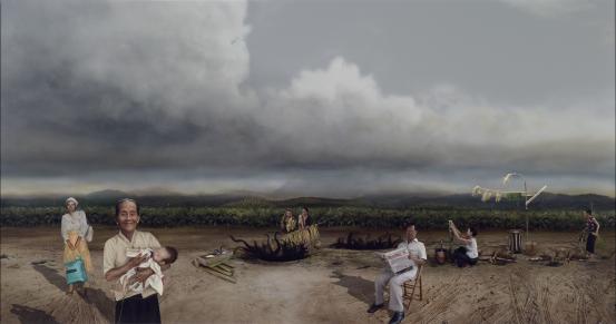 YEE I-Lann<br/>
<em>Anak Negeri</em> 2007 <!-- (recto) --><br />
from the <i>Kinabalu</i> series 2007<br />
digital type C print<br />
106.0 x 204.1 cm (image) (107.6 x 205.1 cm) (sheet)<br />
ed. 5/8<br />
National Gallery of Victoria, Melbourne<br />
Purchased, NGV Foundation, 2008<br />
2008.370<br />
&copy; Yee I-Lann
<!--86994-->