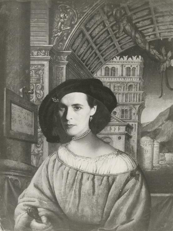 Kati HORNA<br/>
<em>Leonora Carrington</em> (1957) <!-- () --><br />

gelatin silver photograph<br />
24.2 x 18.2 cm (image) 25.3 x 20.2 cm (sheet)<br />
National Gallery of Victoria, Melbourne<br />
Bowness Family Fund for Photography, 2024<br />
2024.794<br />
© Kati Horna, courtesy Michael Hoppen Gallery
<!--155714--><br/><a class="col-link block" href="/explore/collection/work/155714"><strong>Collection page <i class="fa fa-angle-right"></i></strong></a>