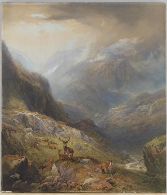 Thomas Miles RICHARDSON Junior<br/>
<em>Corie Echen, Highlands of Scotland</em> 1880 <!-- (recto) --><br />

watercolour and gouache over pencil<br />
77.5 x 67.3 cm (sheet)<br />
National Gallery of Victoria, Melbourne<br />
Purchased, 1880<br />
p.168.2-1<br />

<!--27632--><br/><a class="col-link block" href="/explore/collection/work/27632"><strong>Collection page <i class="fa fa-angle-right"></i></strong></a>