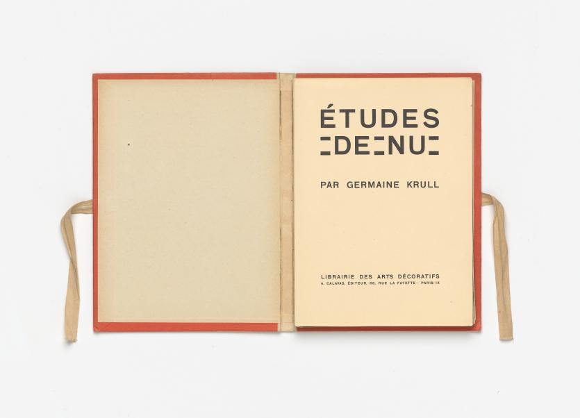 Germaine KRULL<br/>
<em>Nude studies</em> (1930) <!-- (1) --><br />
<em>(&Eacute;tudes de nu)</em><br />
24 photogravures, letterpress on paper, white cloth-backed orange paper-covered board portfolio with ribbons<br />
22.6 x 16.3 cm (each)<br />
1st edition<br />
National Gallery of Victoria, Melbourne<br />
Purchased NGV Foundation, 2022<br />
2022.40<br />
&copy; Estate of Germaine Krull
<!--148460-->

