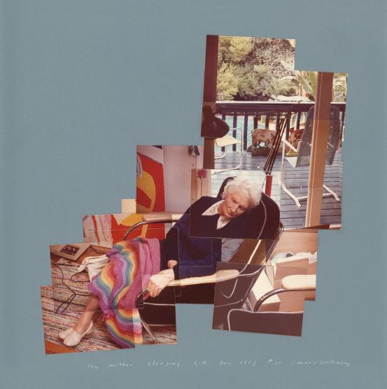 David HOCKNEY<br/>
<em>My mother sleeping</em> (1982) <!-- (recto) --><br />

type C photograph<br />
(46.8 x 45.2 cm irreg.) (image and sheet)<br />
edition of 20<br />
National Gallery of Victoria, Melbourne<br />
Gift of John Hockney, 2025<br />
<br />
© David Hockney
<!--157278--><br/><a class="col-link block" href="/explore/collection/work/157278"><strong>Collection page <i class="fa fa-angle-right"></i></strong></a>