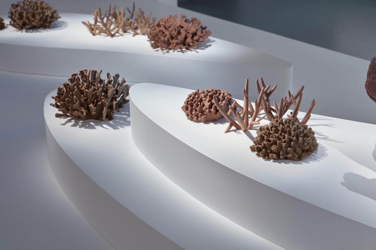 NGV Triennial 2020 installation view of Pirjo Haikola <em>Urchin Corals</em> 2020, Commissioned by the National Gallery of Victoria, Melbourne. Proposed acquisition with funds donated by Brendan and Grace O’Brien, 2020<br/>
© Pirjo Haikola. Photo: Sean Fennessy