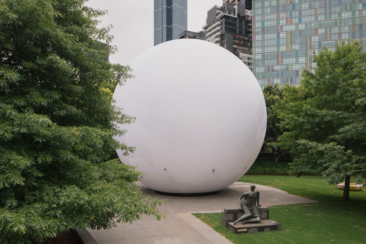 Installation view of the 2023 NGV Architecture Commission: <em>(This is) Air by Nic Brunsdon</em> at NGV International<br/>