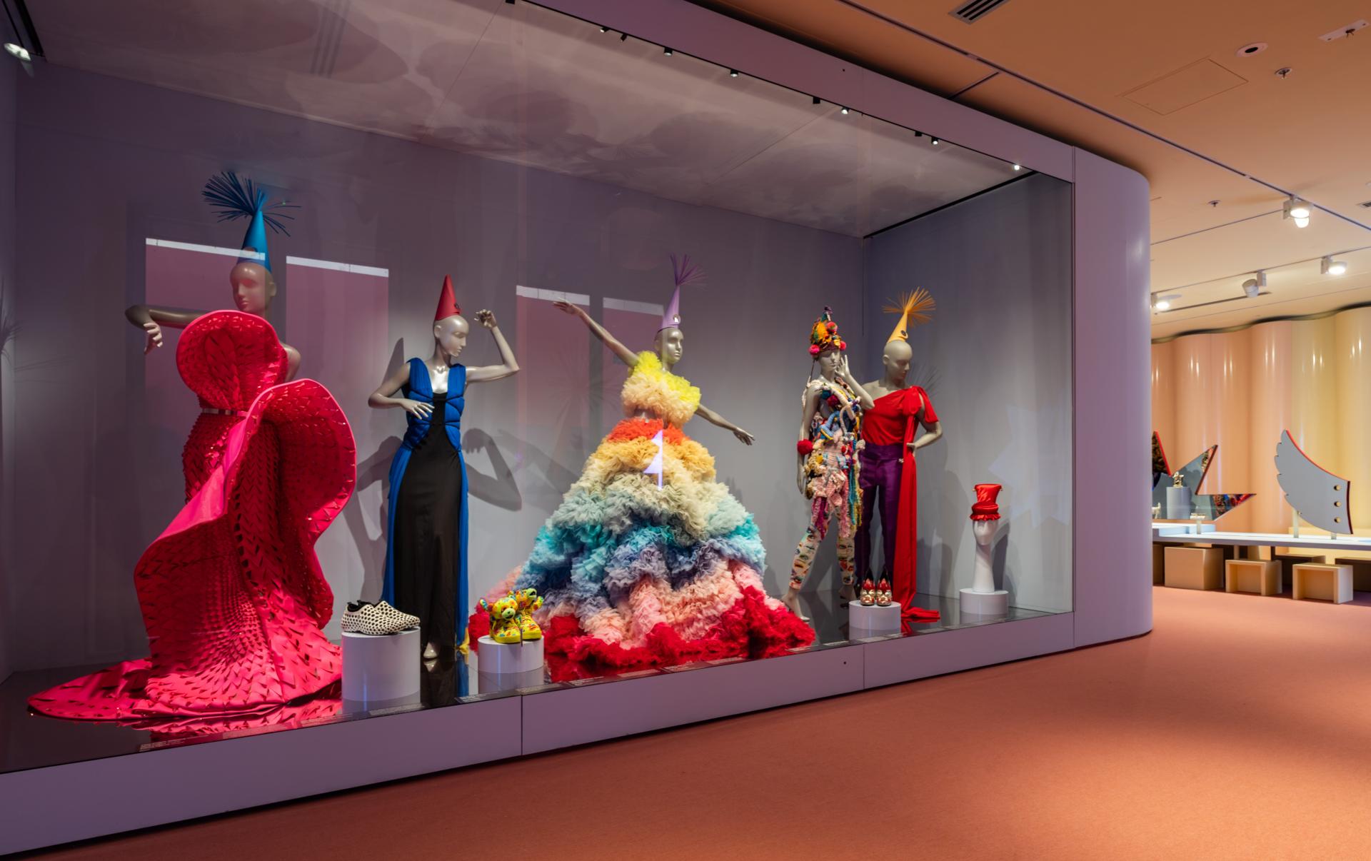 Installation view of <em>Let's Party! Fashion for Kids: Designed by Danielle Brustman</em> at NGV International, Melbourne<br/>


