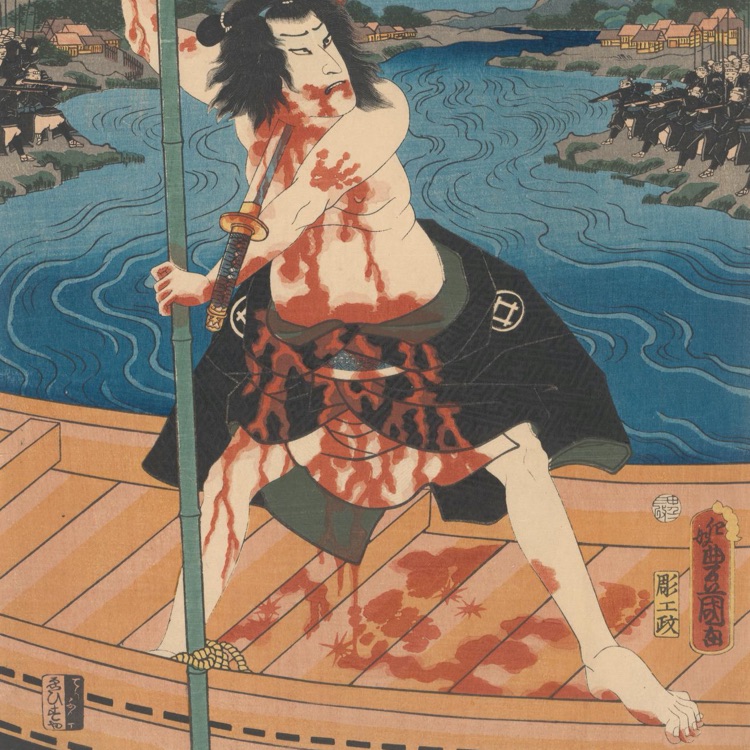 Utagawa KUNISADA<br/>
<em>Shirai Gompachi</em> 1860 