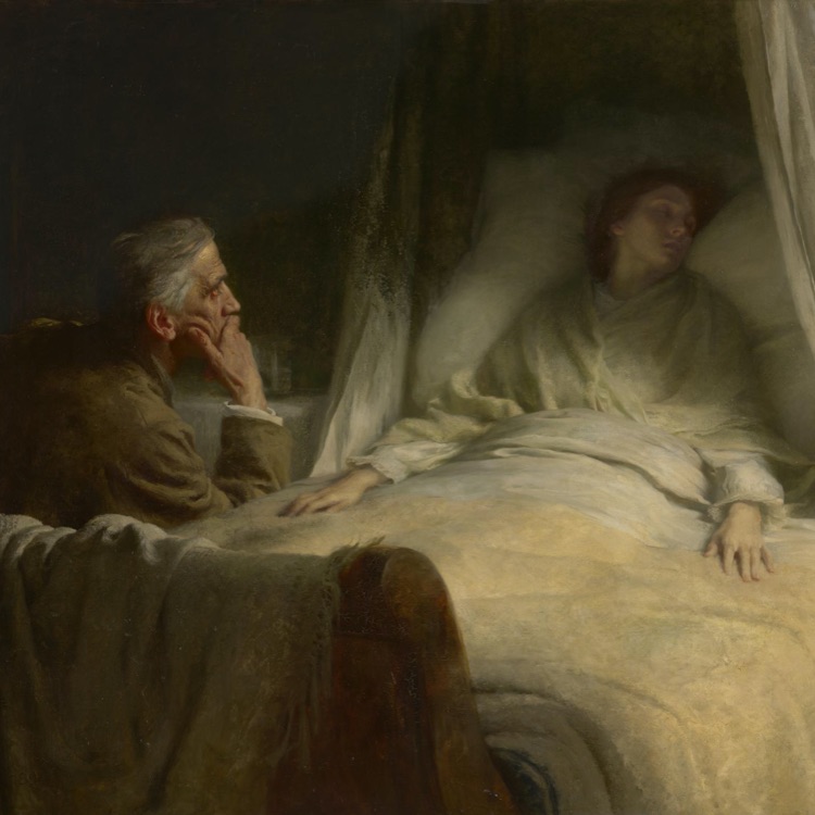 Frank DICKSEE<br/>
<em>The crisis</em> 1891 