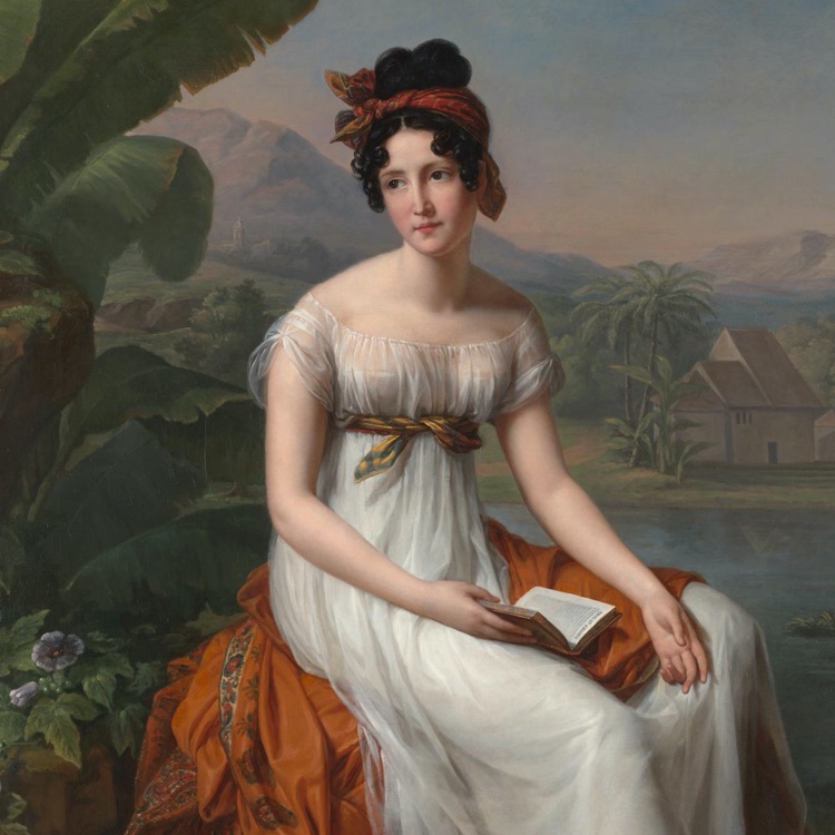 Louise BOUTEILLER<br/>
<em>Césarine de Houdetot, Baronne de Barante, reading Paul et Virginie</em> 1818 