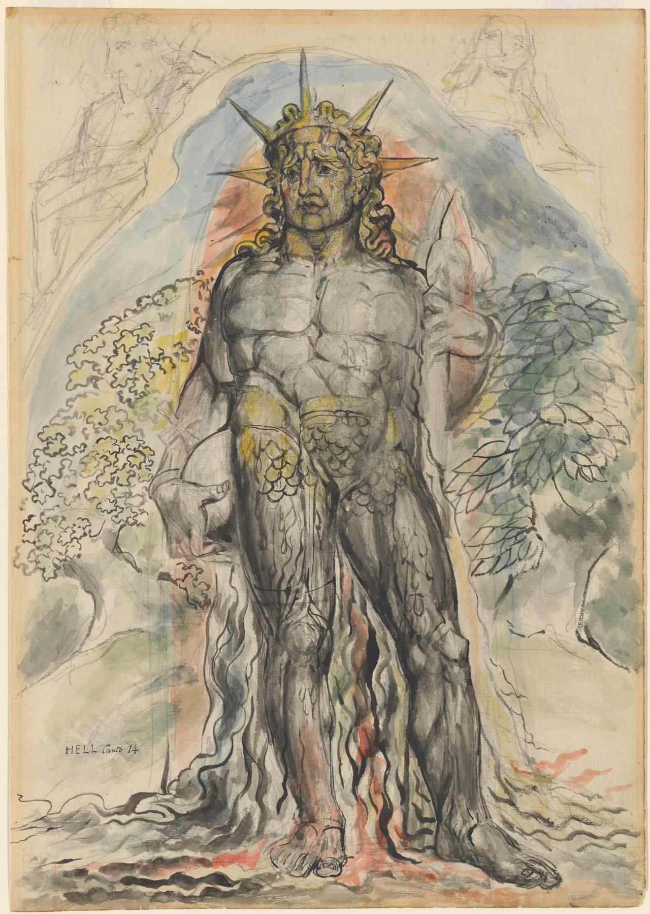 Image result for william blake The Symbolic Figure of the Course of Human History Described by Virgil i