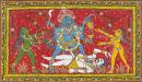 Pattachitra with Kali defeating Shiva