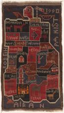 Rug with Afghanistan map