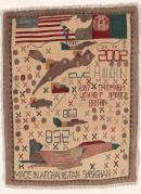 Rug with images of ‘Help from America and Britain’