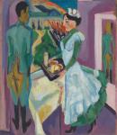 Officer and waitress