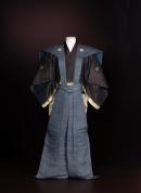 Men’s formal vest, trousers and kimono with Nanbu family crest