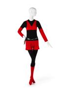 Jumpsuit, belt, socks